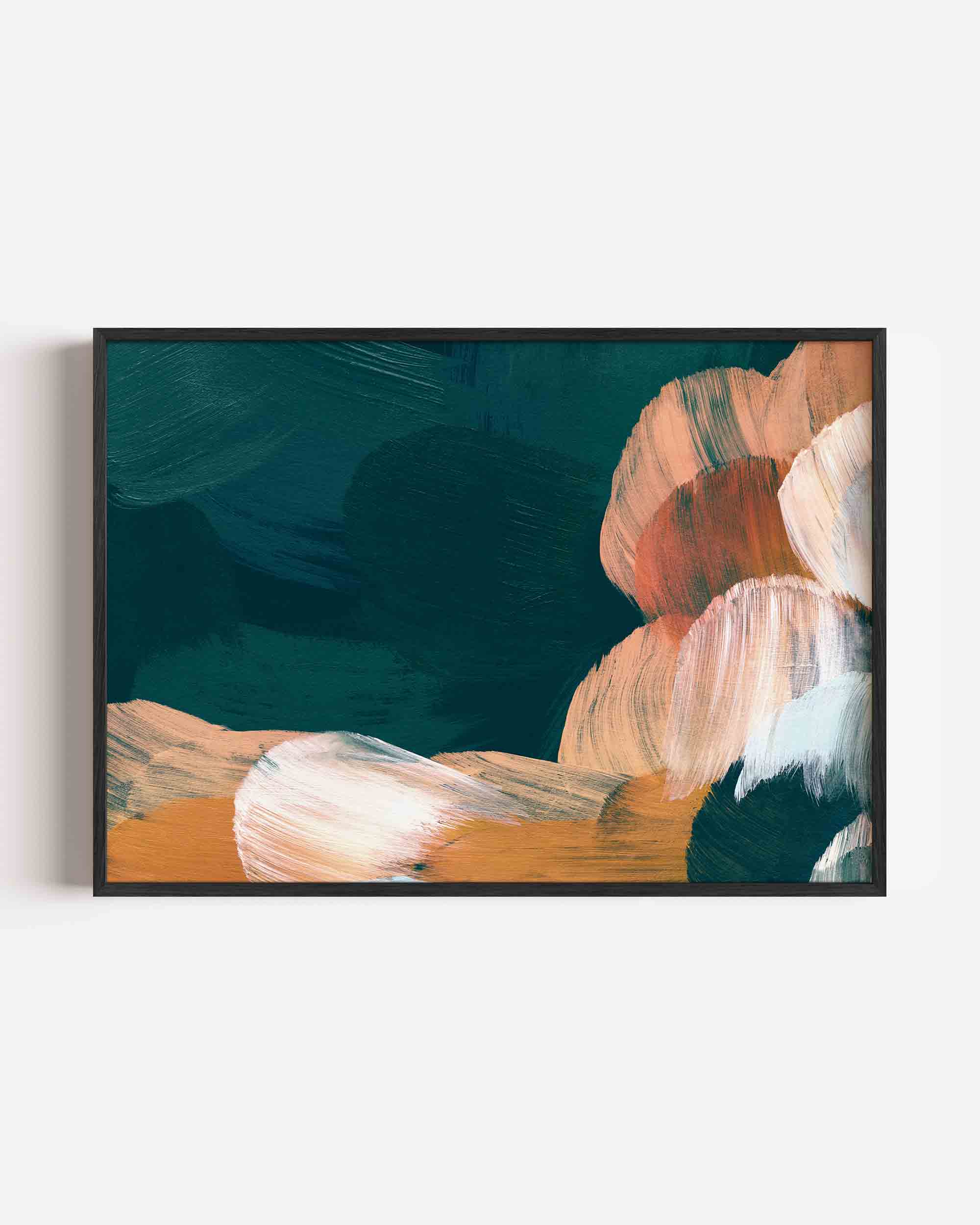 Abstracte penseelstreken Poster