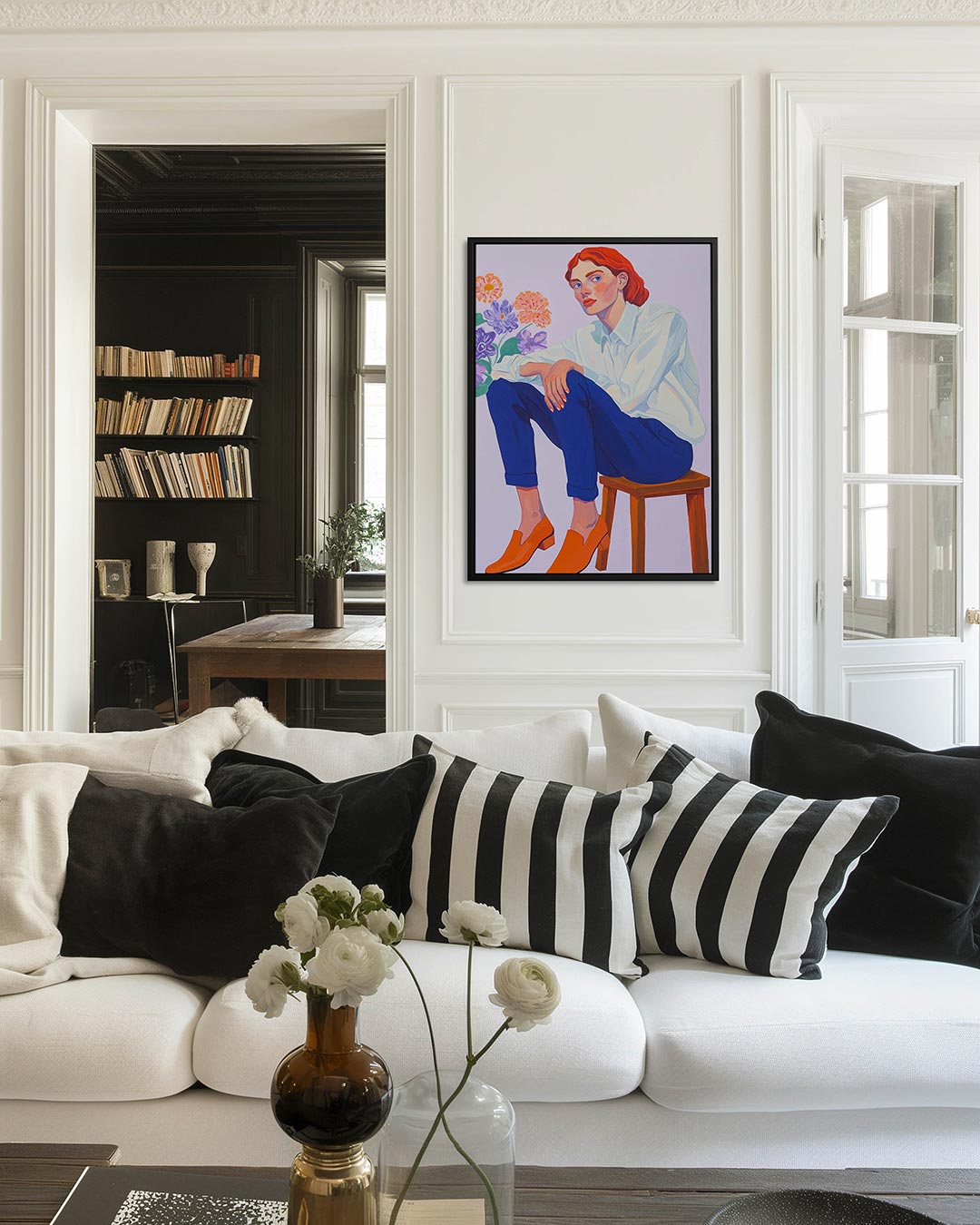 Vrouwelijke portret illustratie Kunstwerk