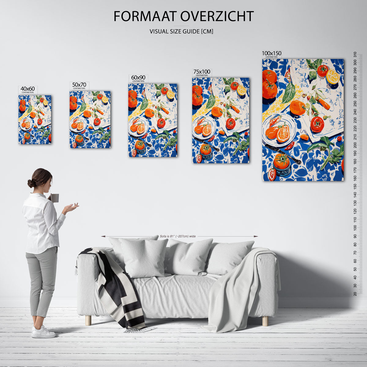Kleurrijke stilleven compositie Kunstwerk