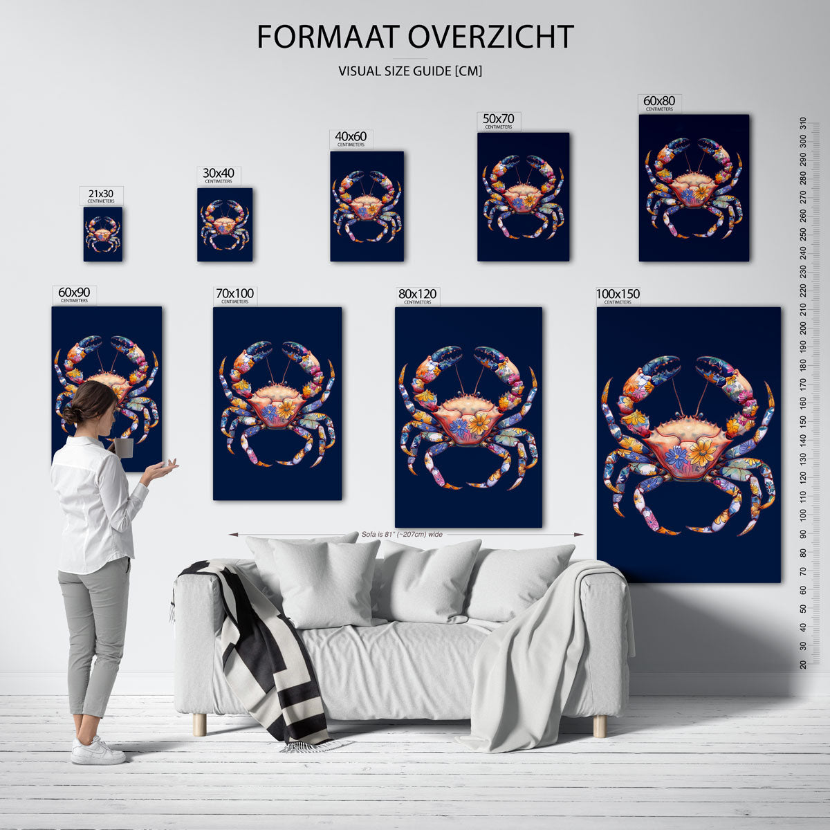 Bloemenkrab Poster
