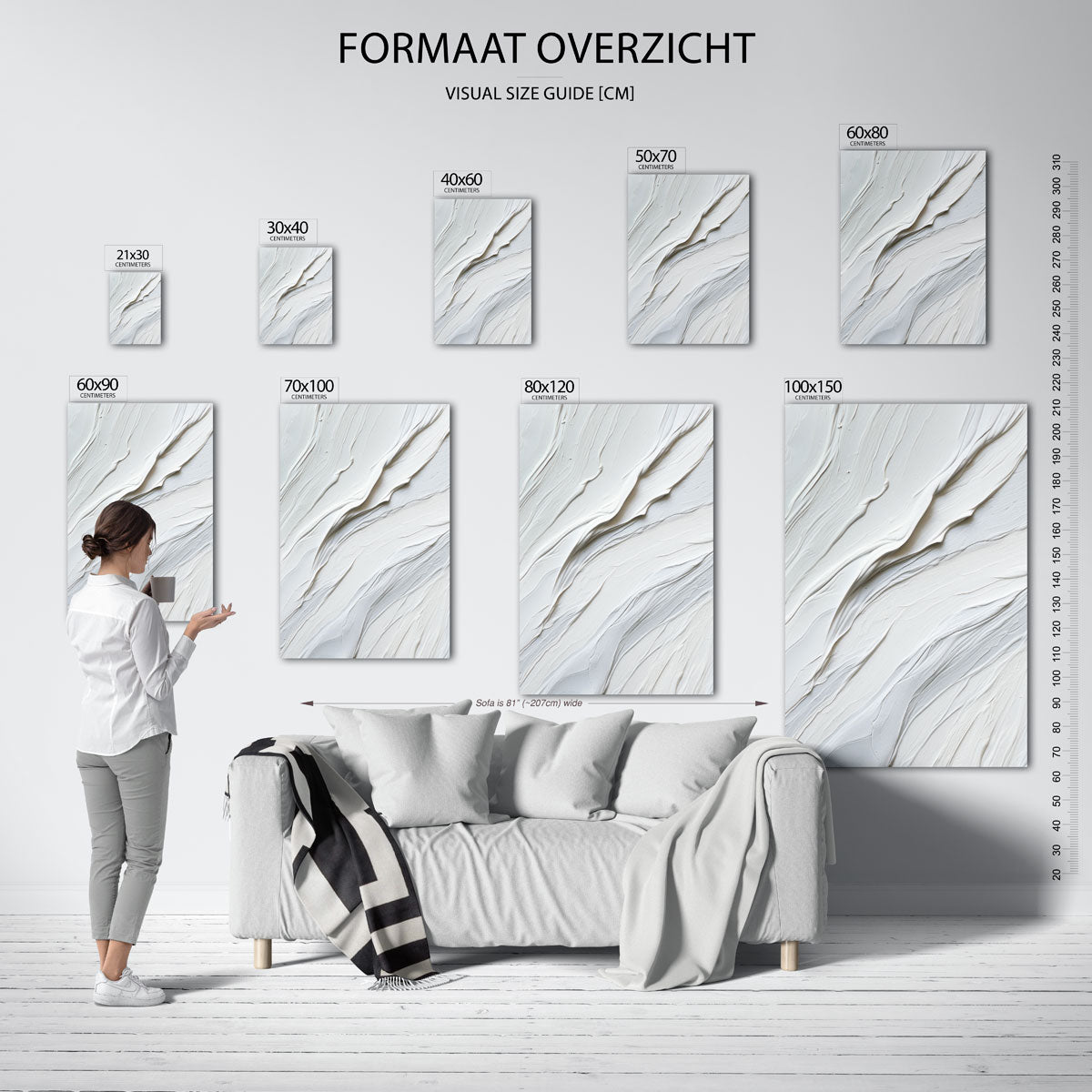 Witte textuur Poster