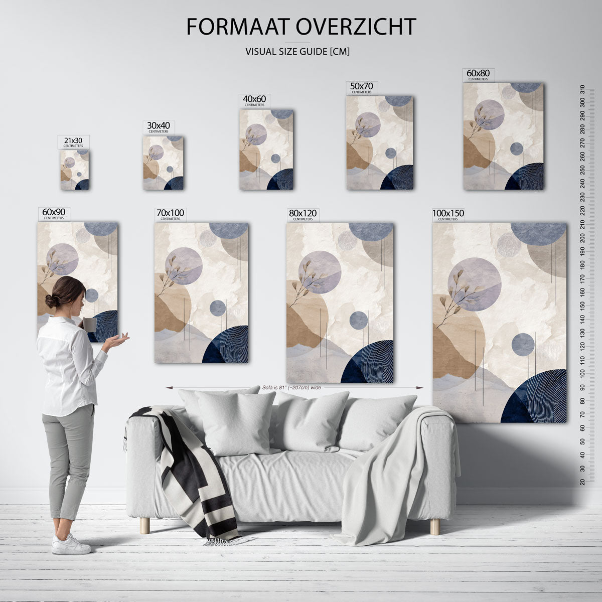 Abstracte cirkels en lijnen Poster