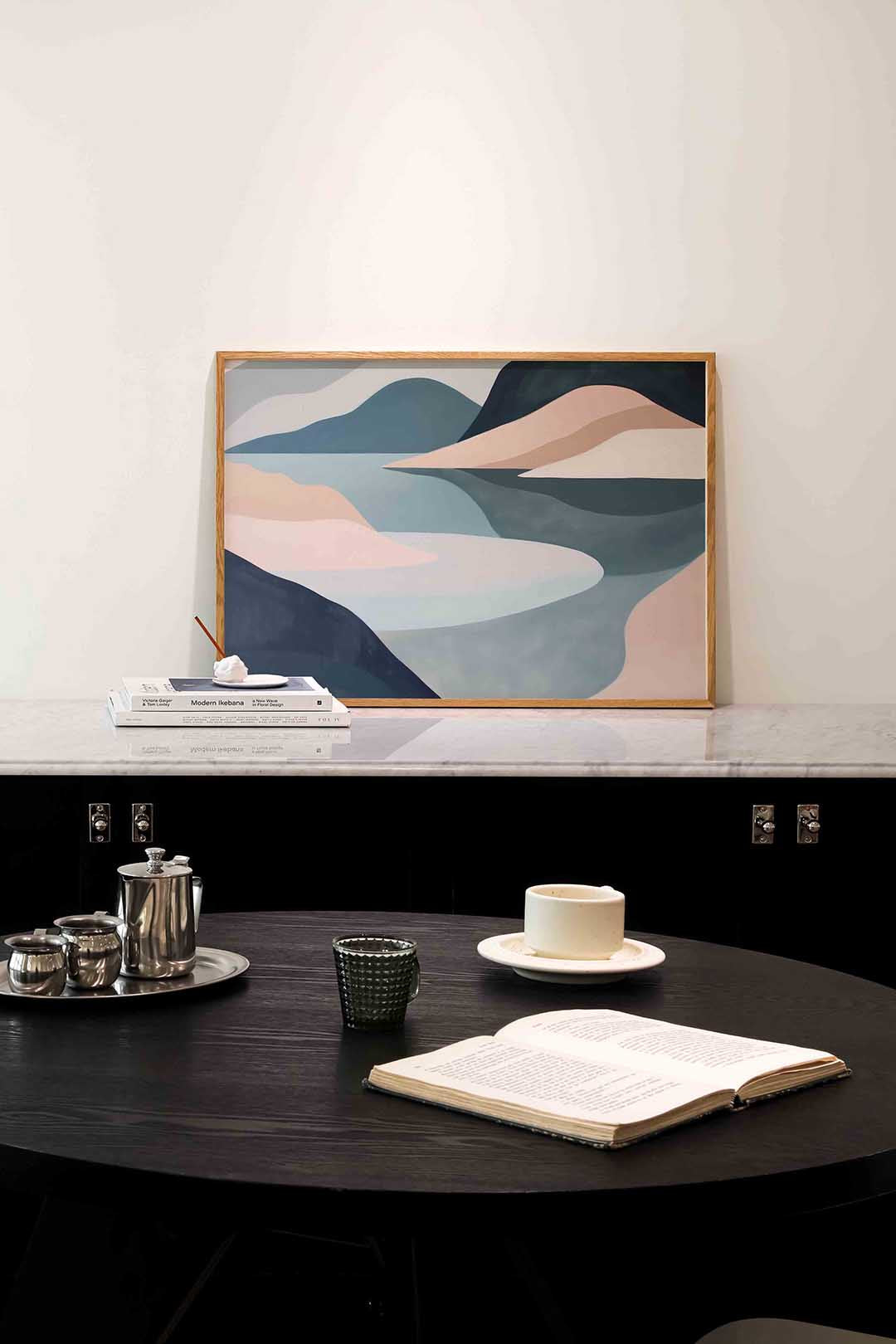 Abstracte landschapsvormen Poster