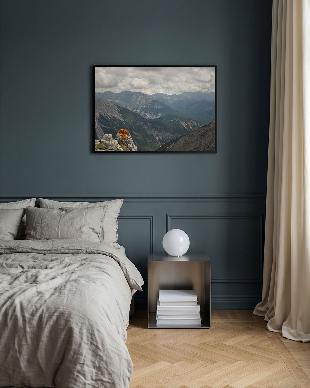 Berglandschap met wolken Poster
