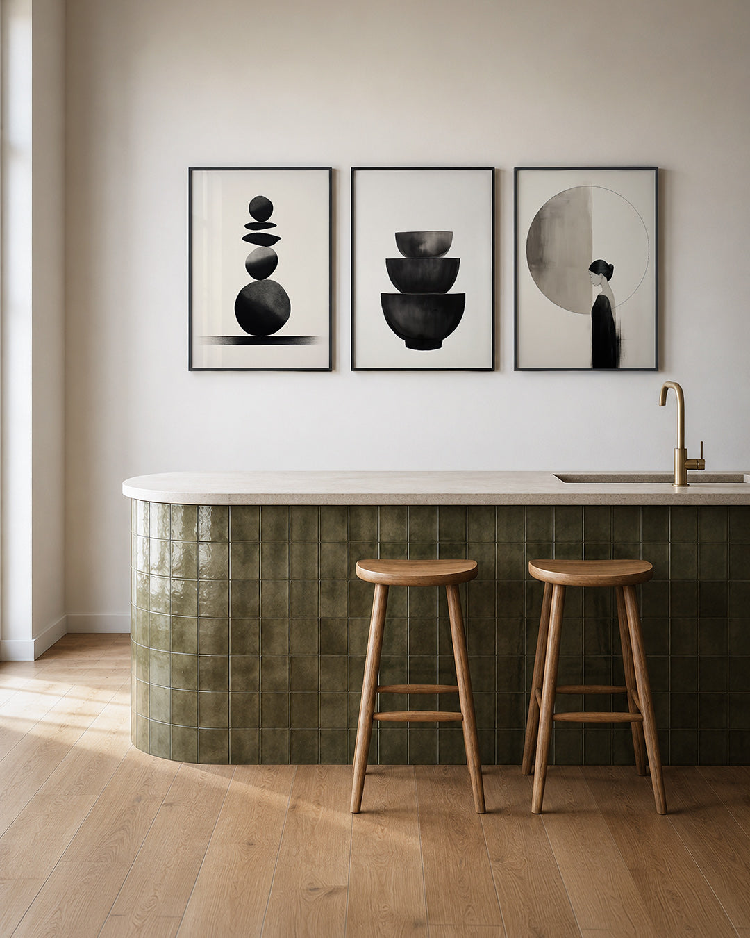 Zwevende vormen Posterset