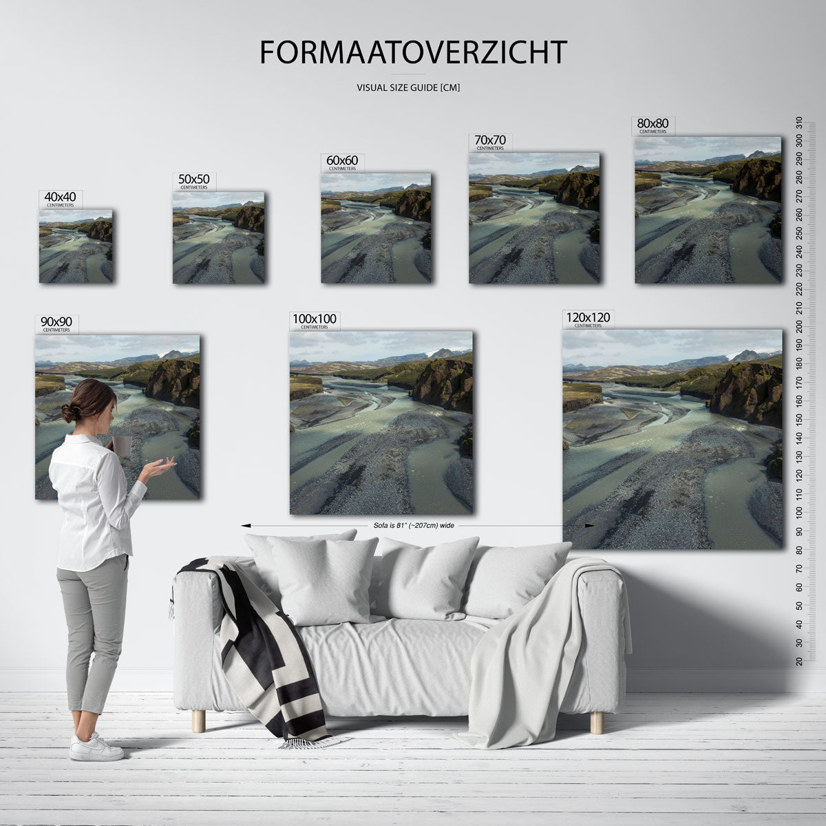 Rivierlandschap Kunstwerk