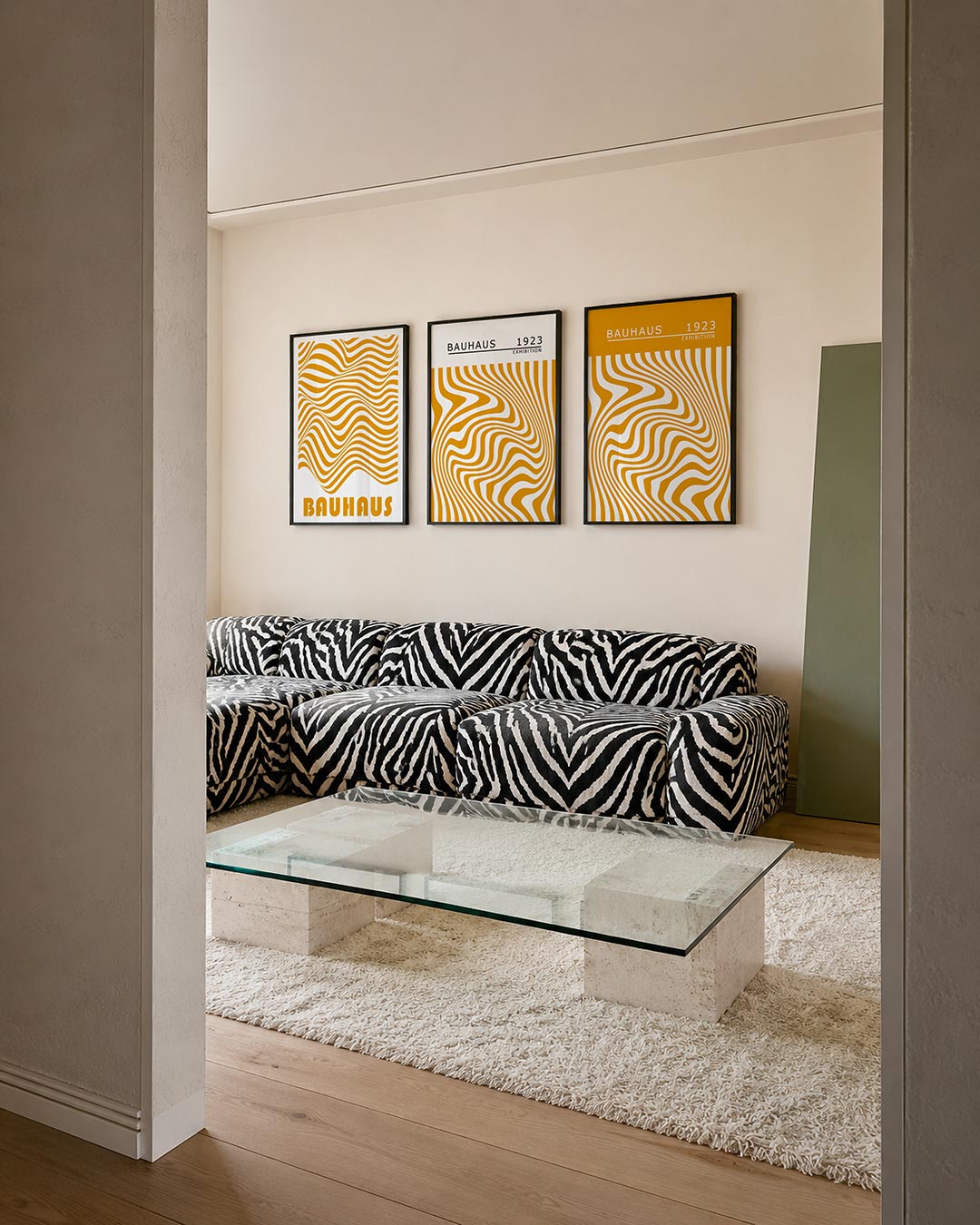 Golvend lijnenspel Posterset