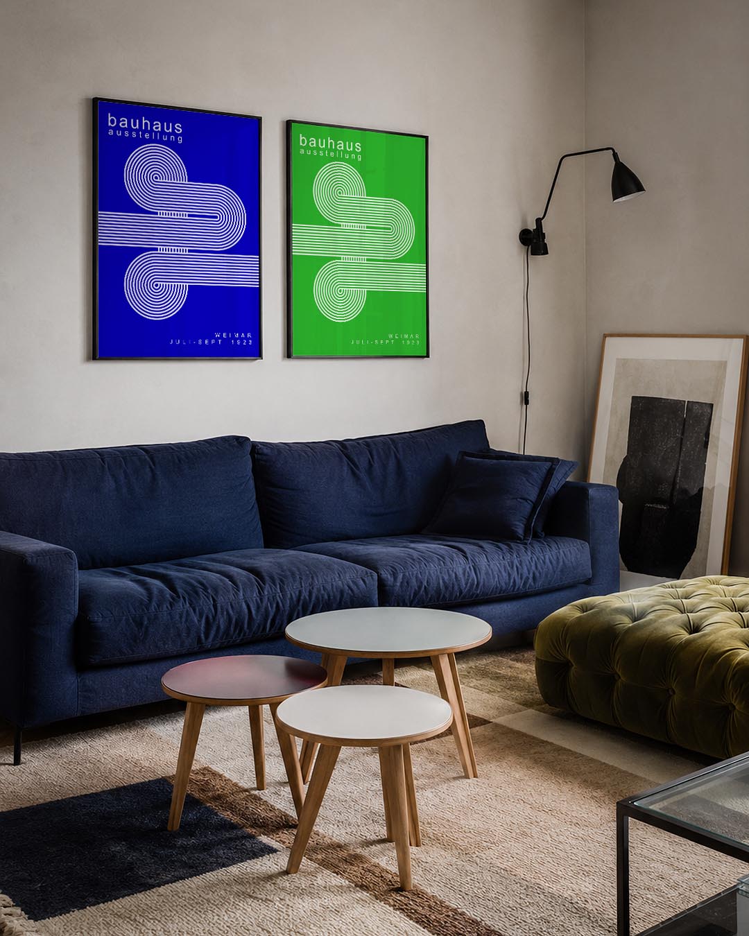 Lijnen en cirkelpatronen Posterset