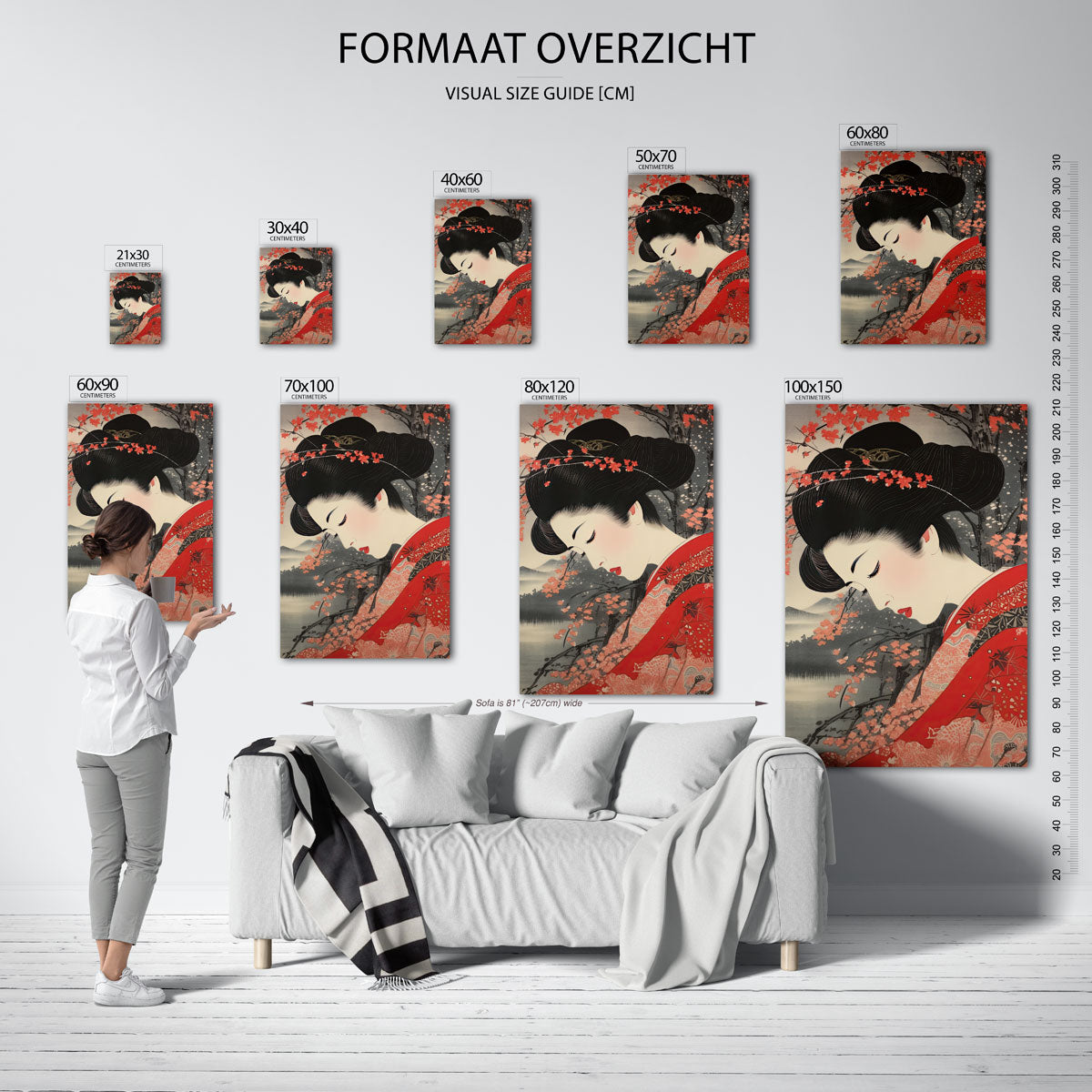 Vrouw met bloemen Poster