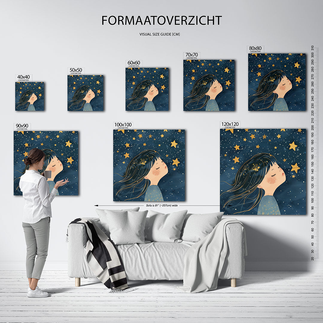 Dromerige sterrenhemel Kunstwerk