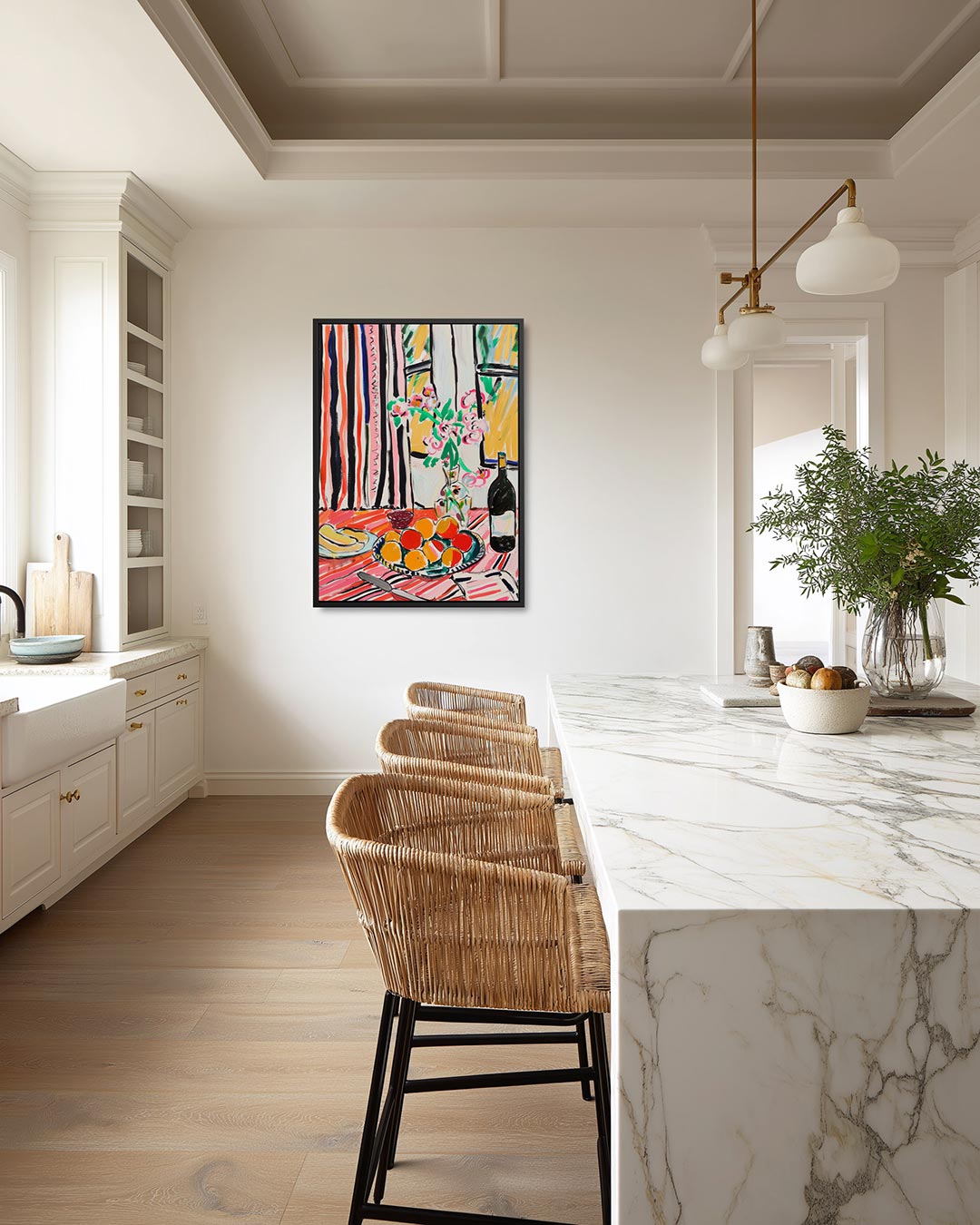 Kleurrijke tafelsetting Kunstwerk