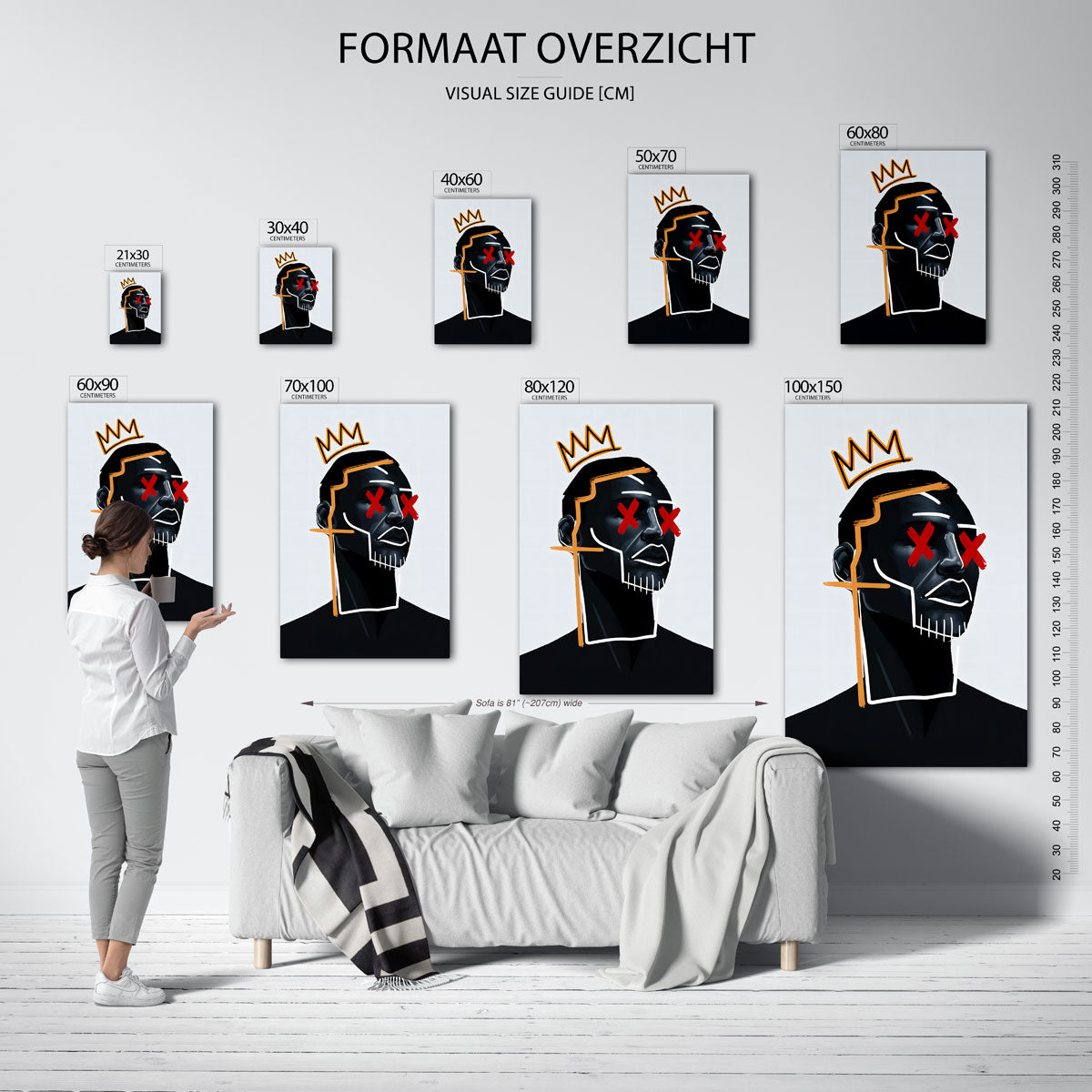 Portret met kroon Poster