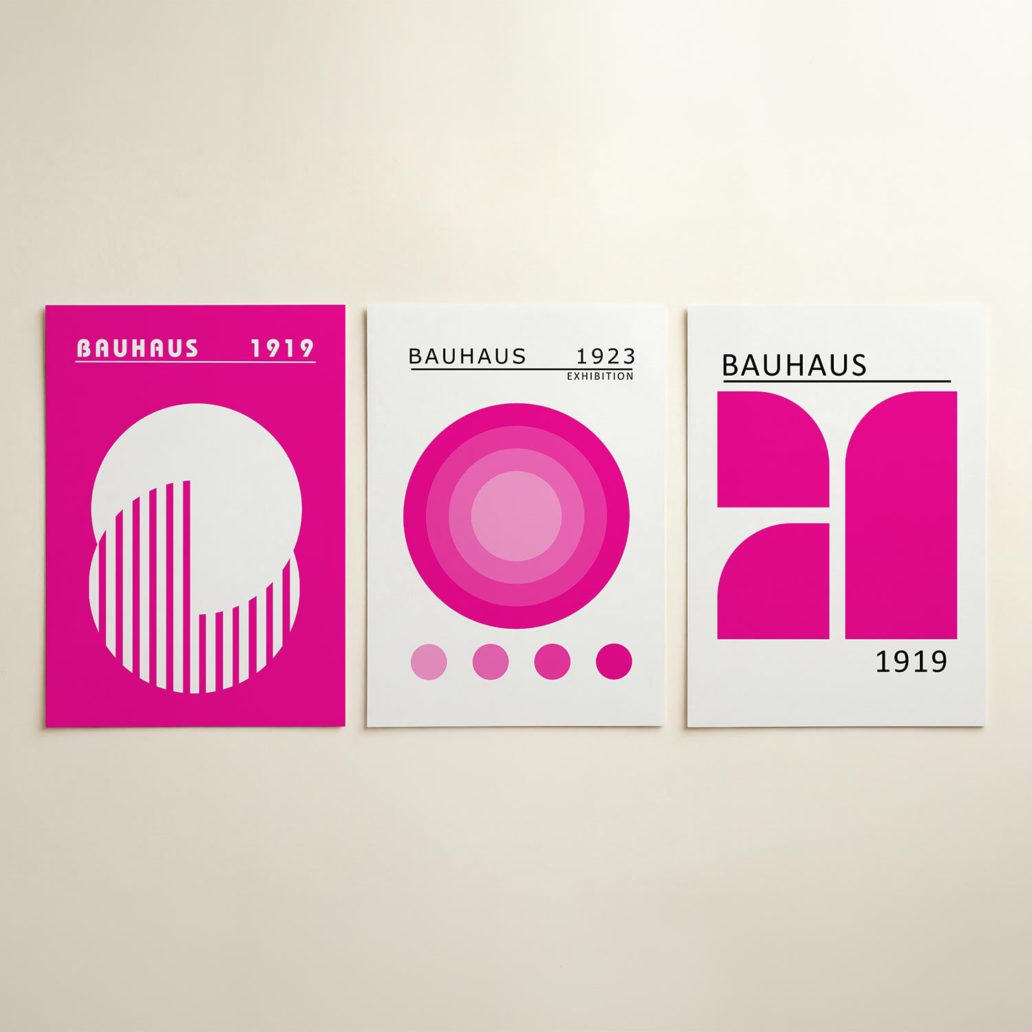 Cirkel en strepen Posterset