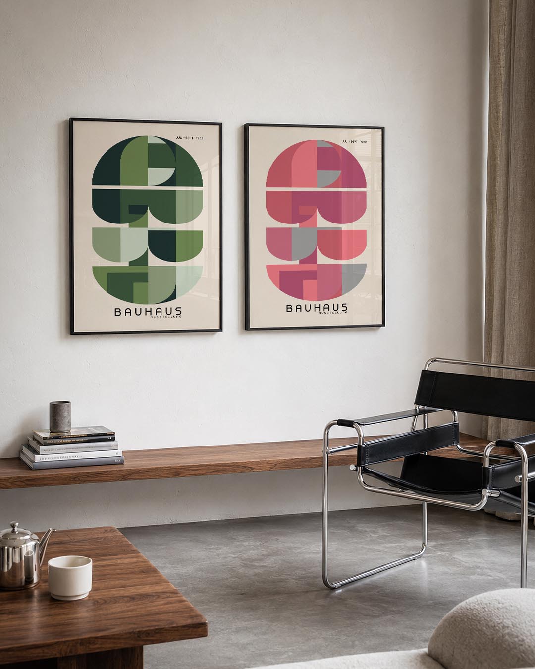 Groene vormenritme Posterset
