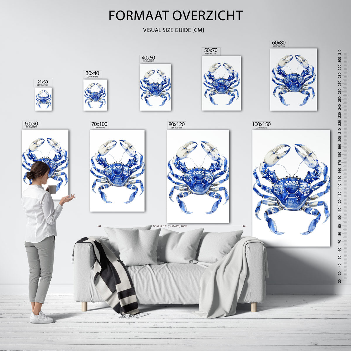 Blauwe krab Poster