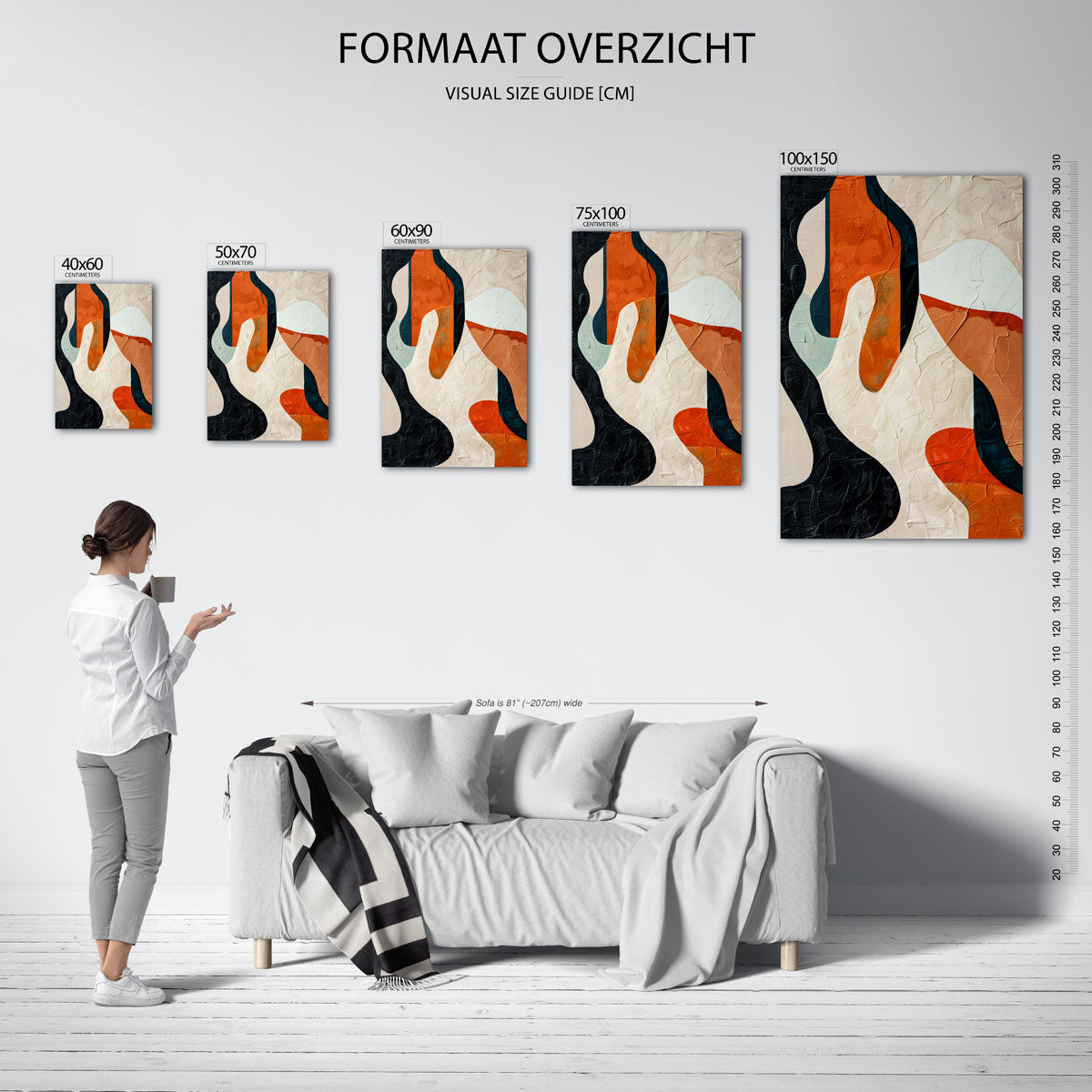Organische vormen compositie Kunstwerk