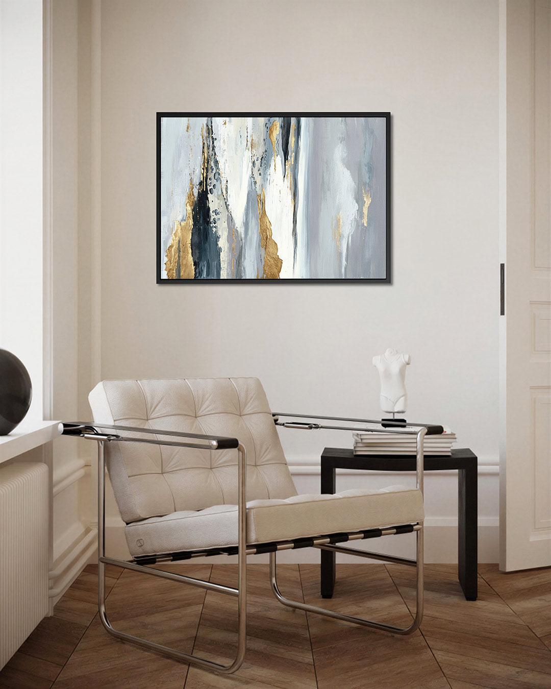 Gelaagde kleurencompositie Kunstwerk