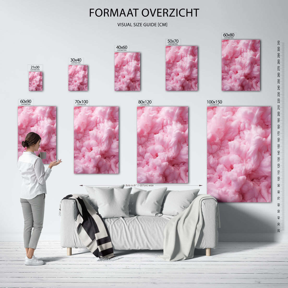Roze wolken Poster