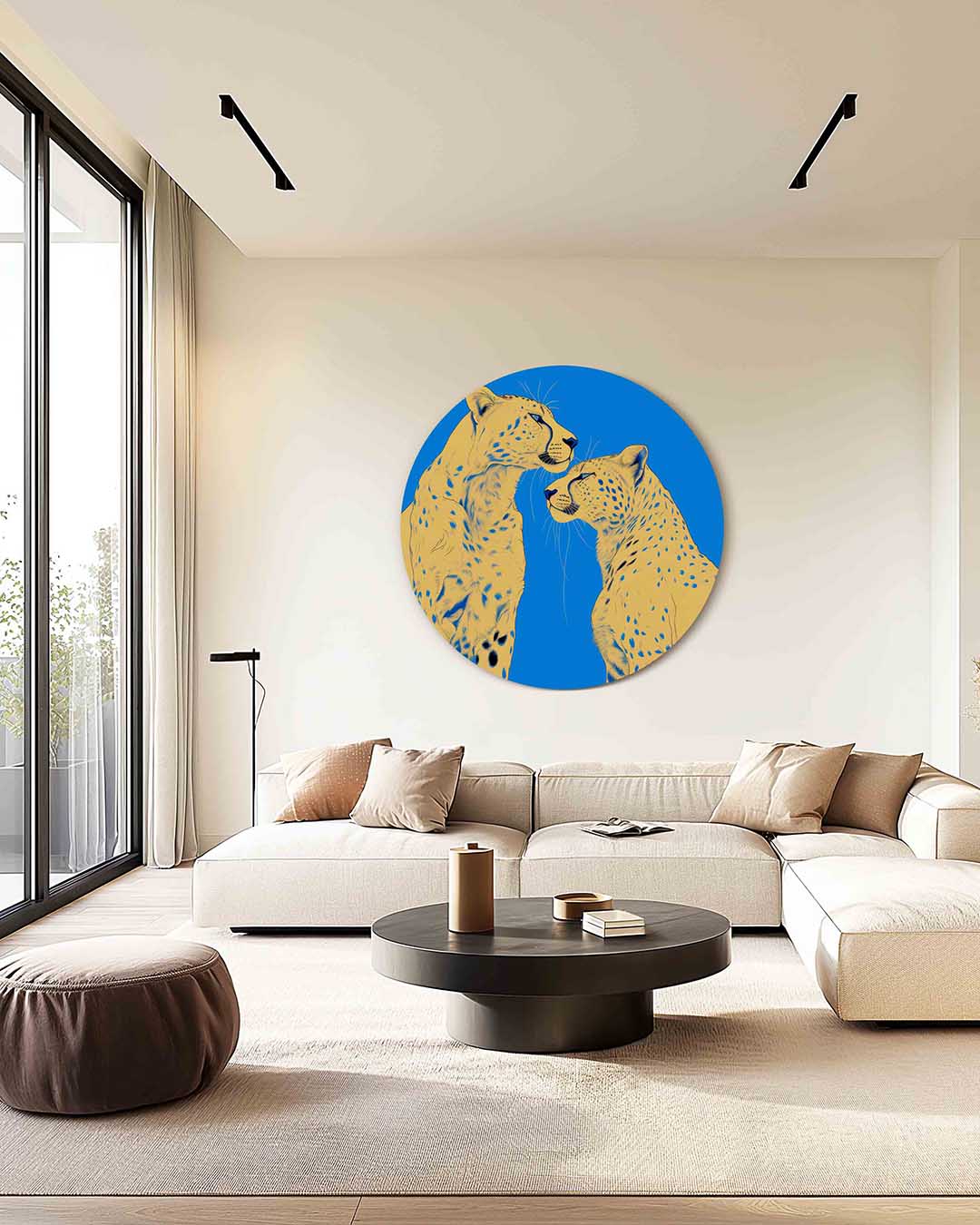 Twee cheeta's Muurcirkel