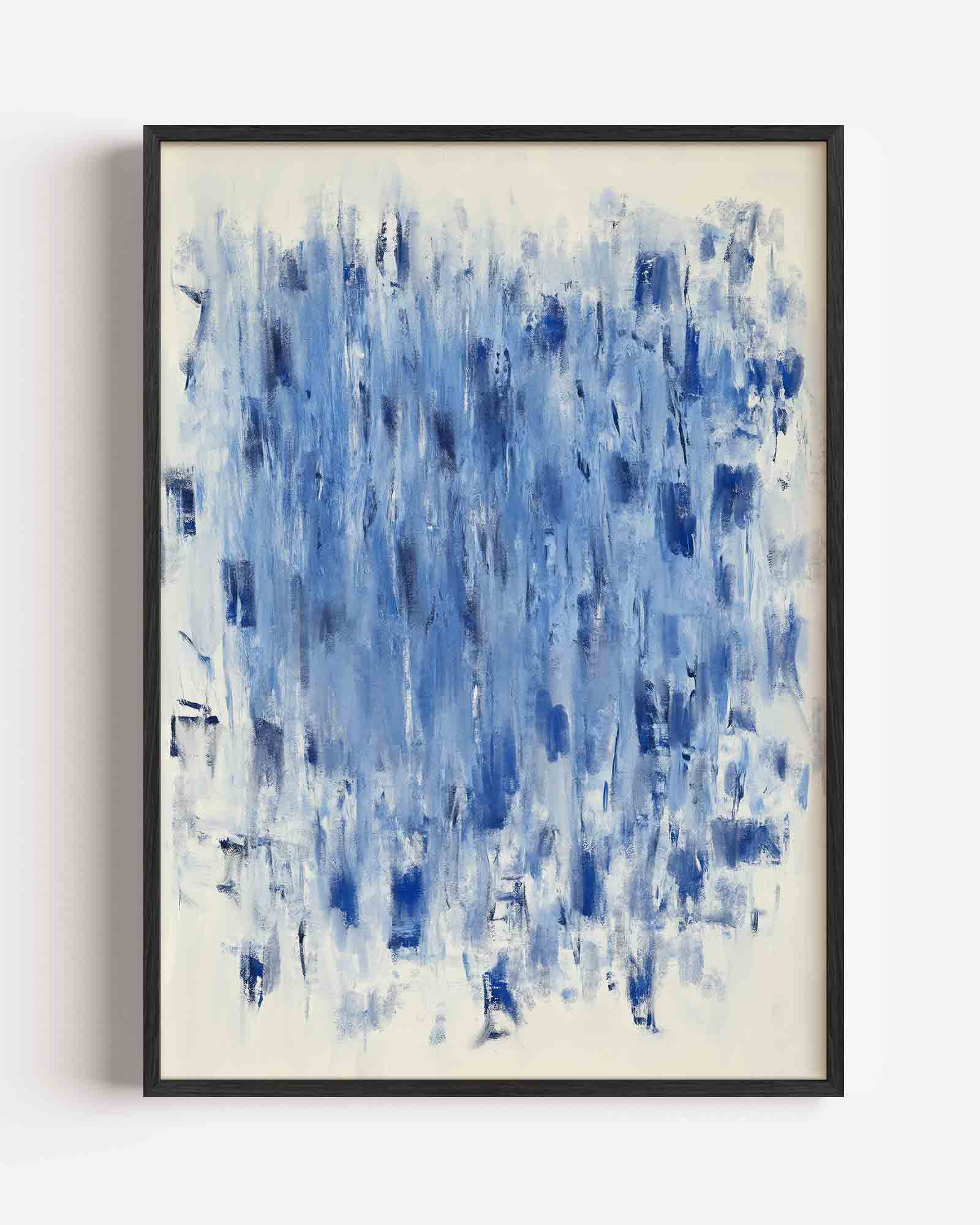 Abstracte blauwe textuur Poster