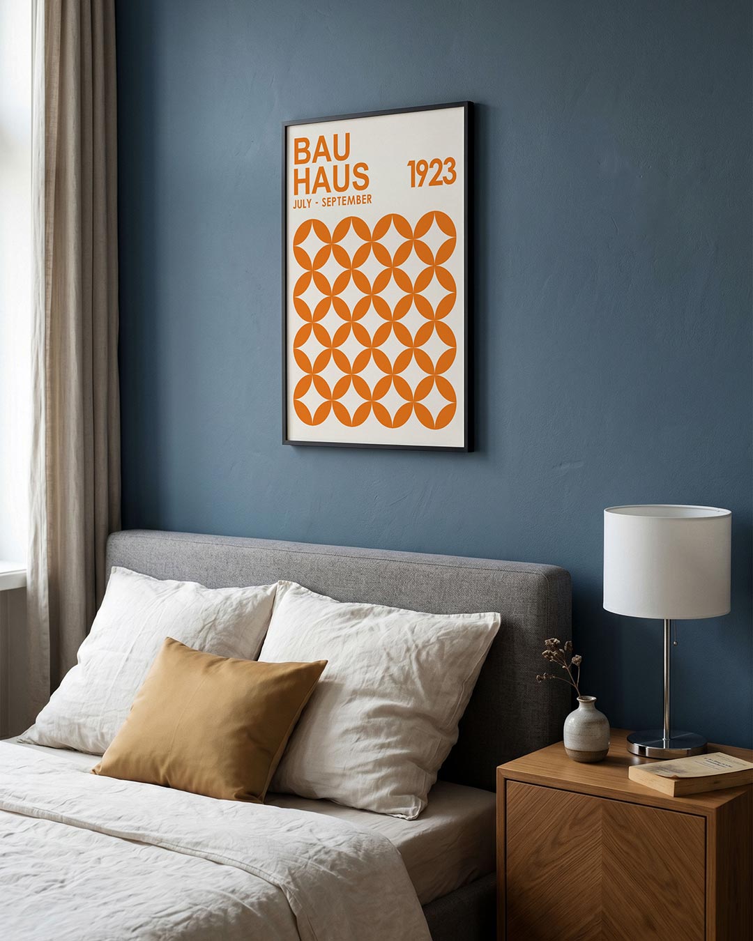 Oranje cirkelpatroon Poster