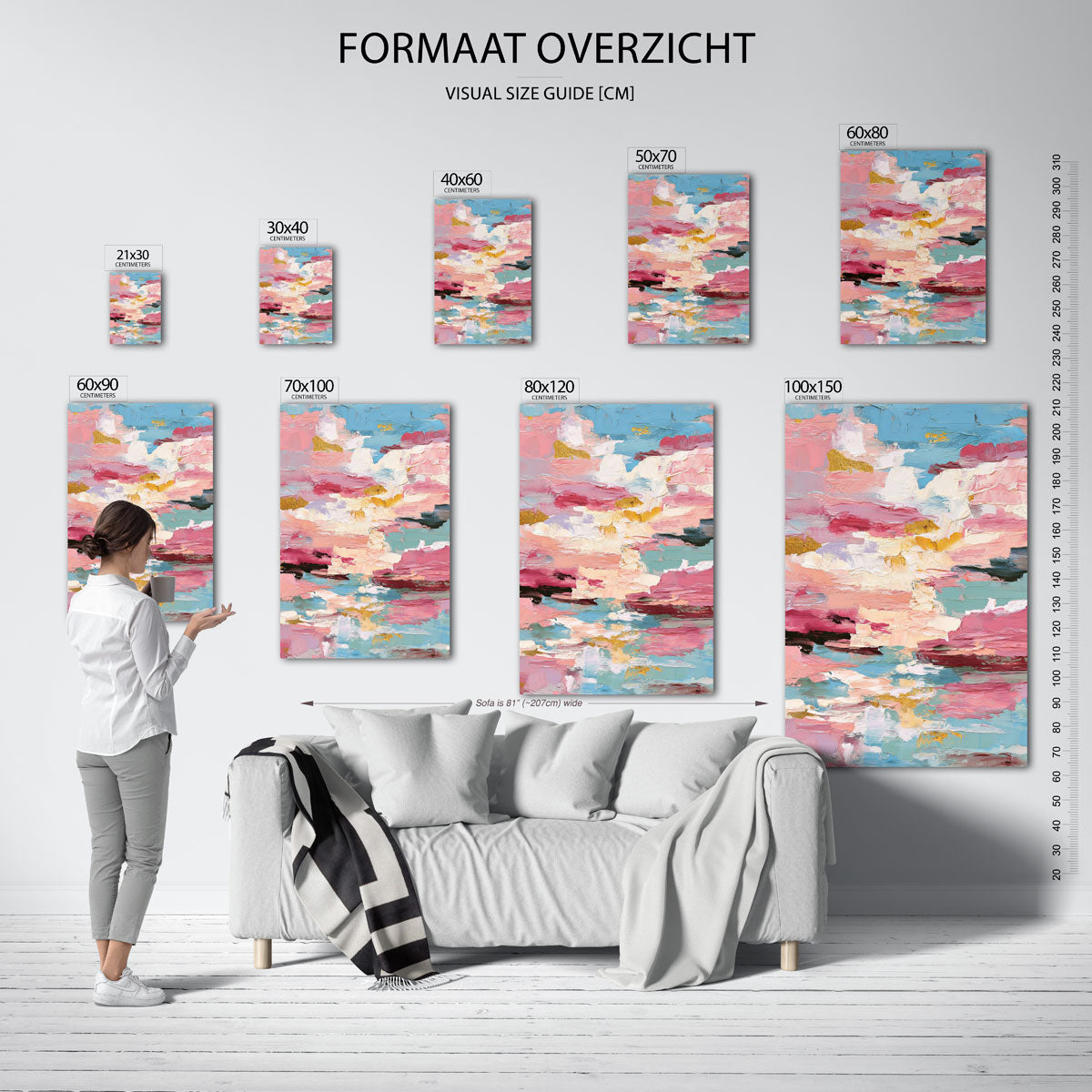 Abstracte kleurencompositie Poster