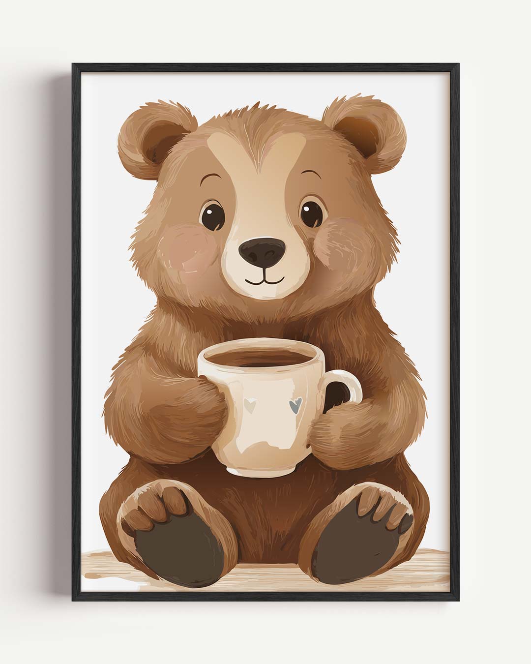 Schattige Berendrink Poster-WallArtistic