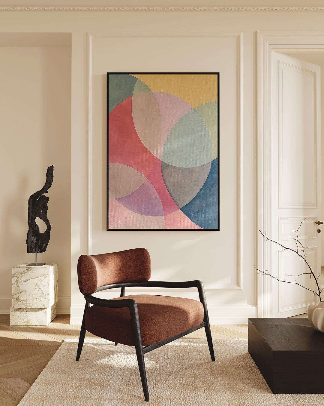Kleurrijke cirkelpatronen Kunstwerk
