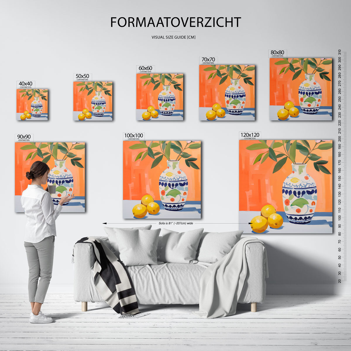 Vazen en citroenen Poster