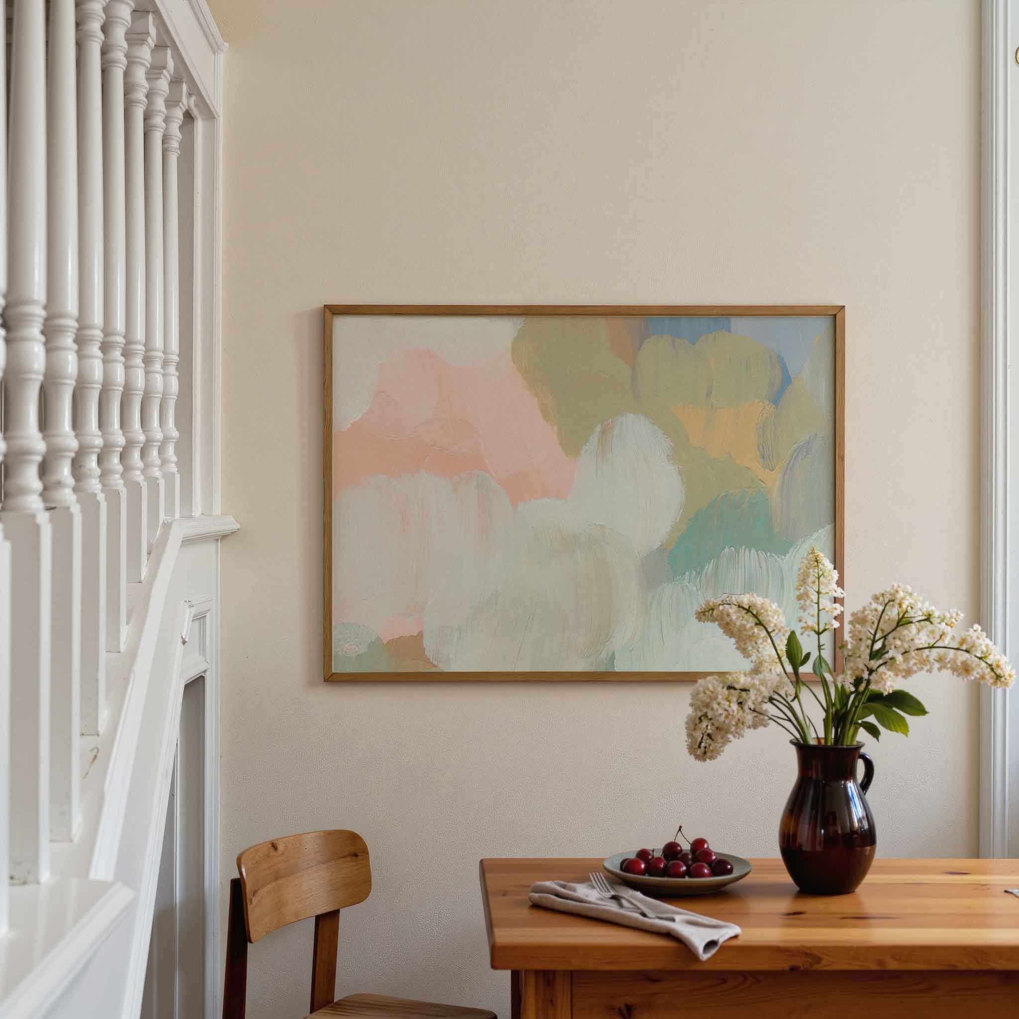Abstracte pastelkleuren Poster