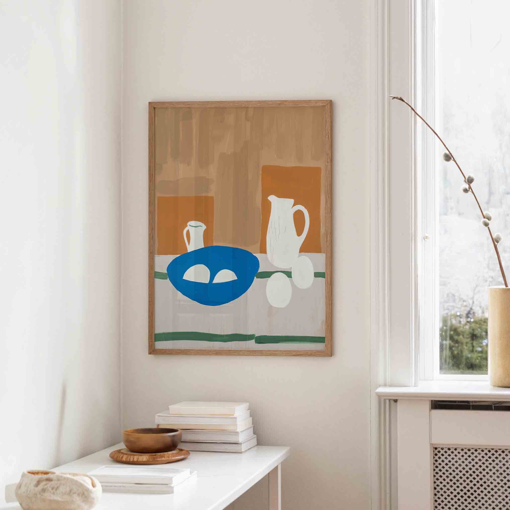 Stilleven met kannen en schaal Poster