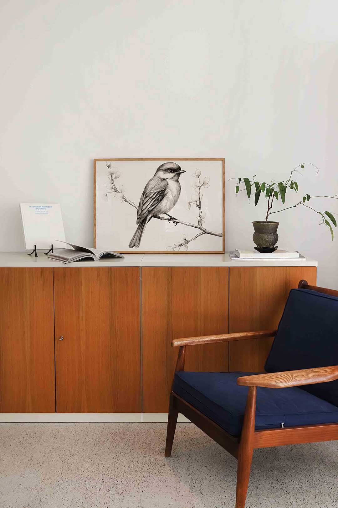 Vogel op tak Poster