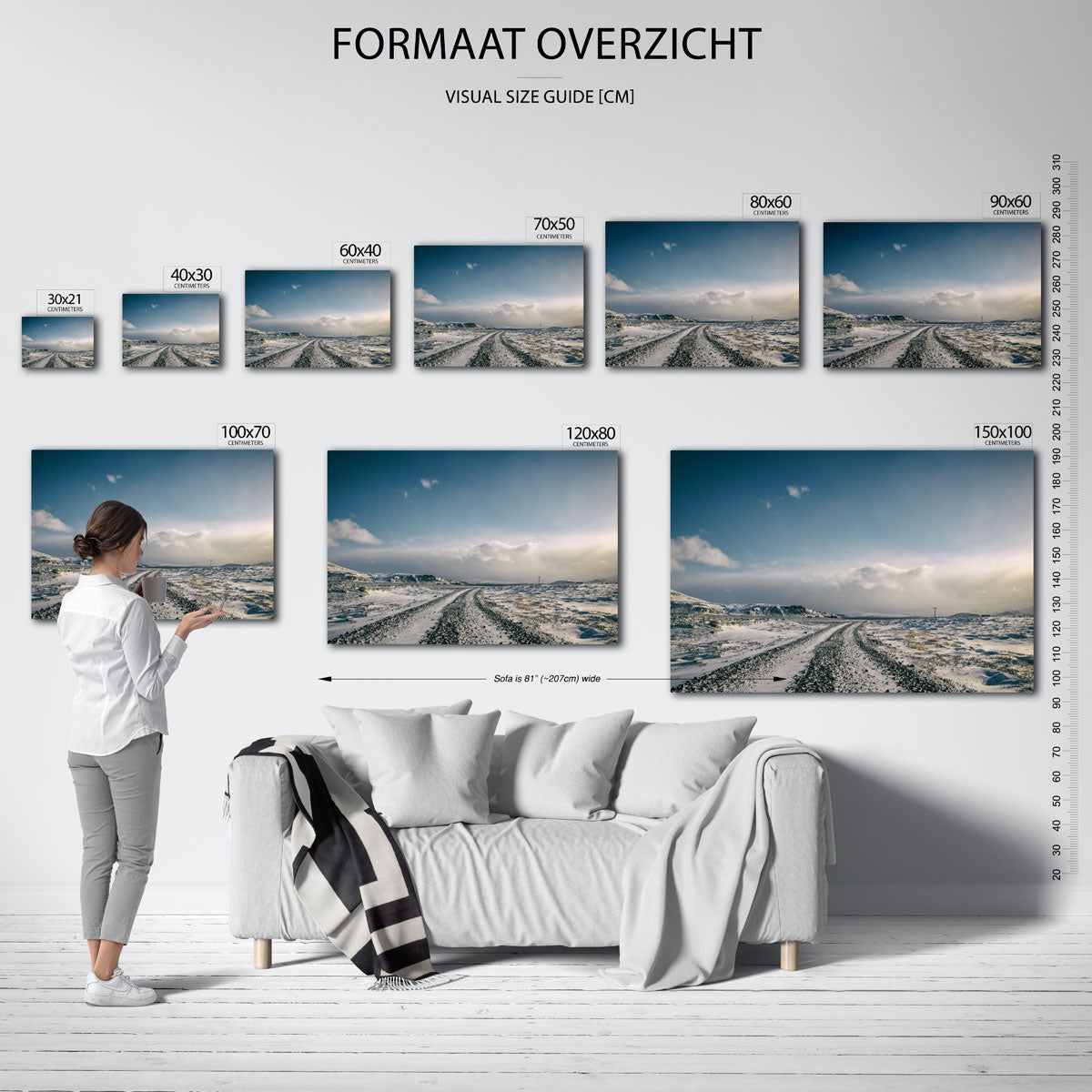 Winterse landschap Poster