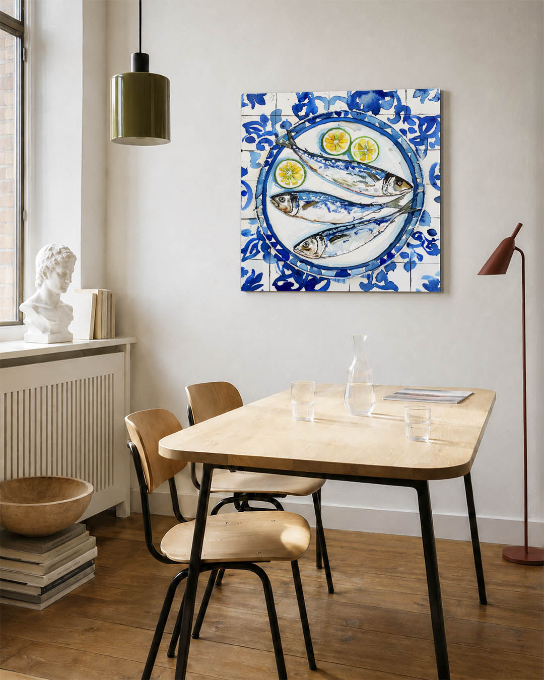 Vissen en citrus Kunstwerk