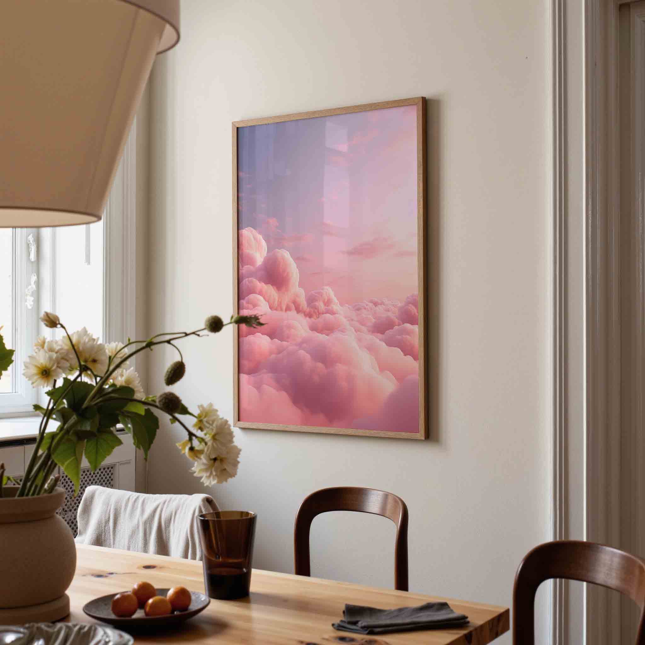 Roze wolken Poster