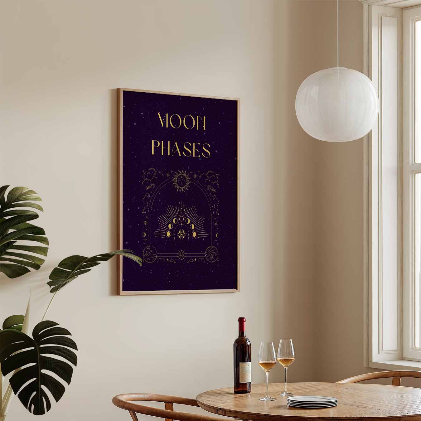 Magische Maanfasen Poster-WallArtistic
