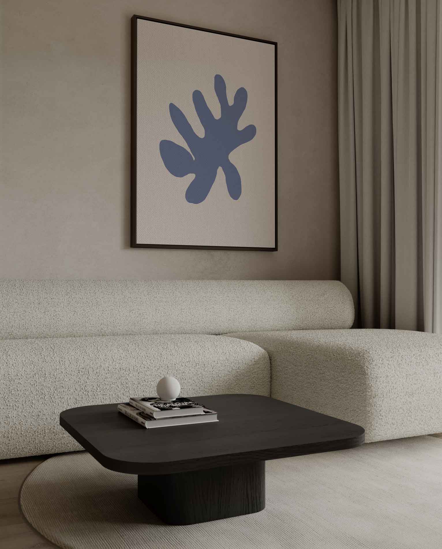 Blauw Vormen Spel Kunstwerk-canvas-dibond-plexiglas-wanddecoratie-WallArtistic