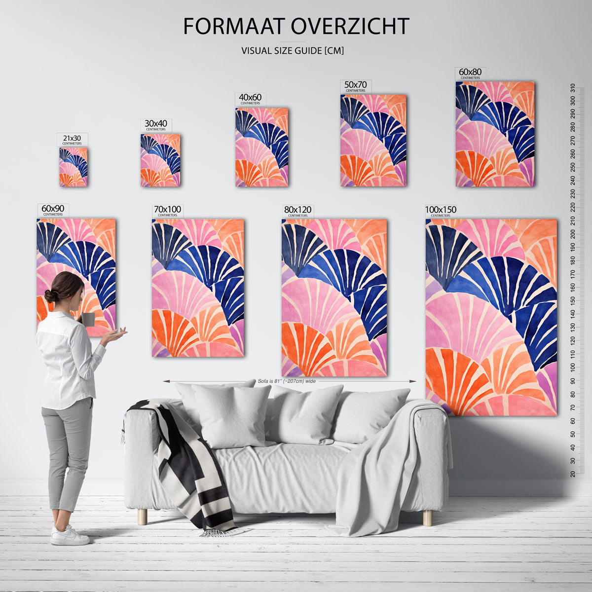 Abstracte schelpen Poster