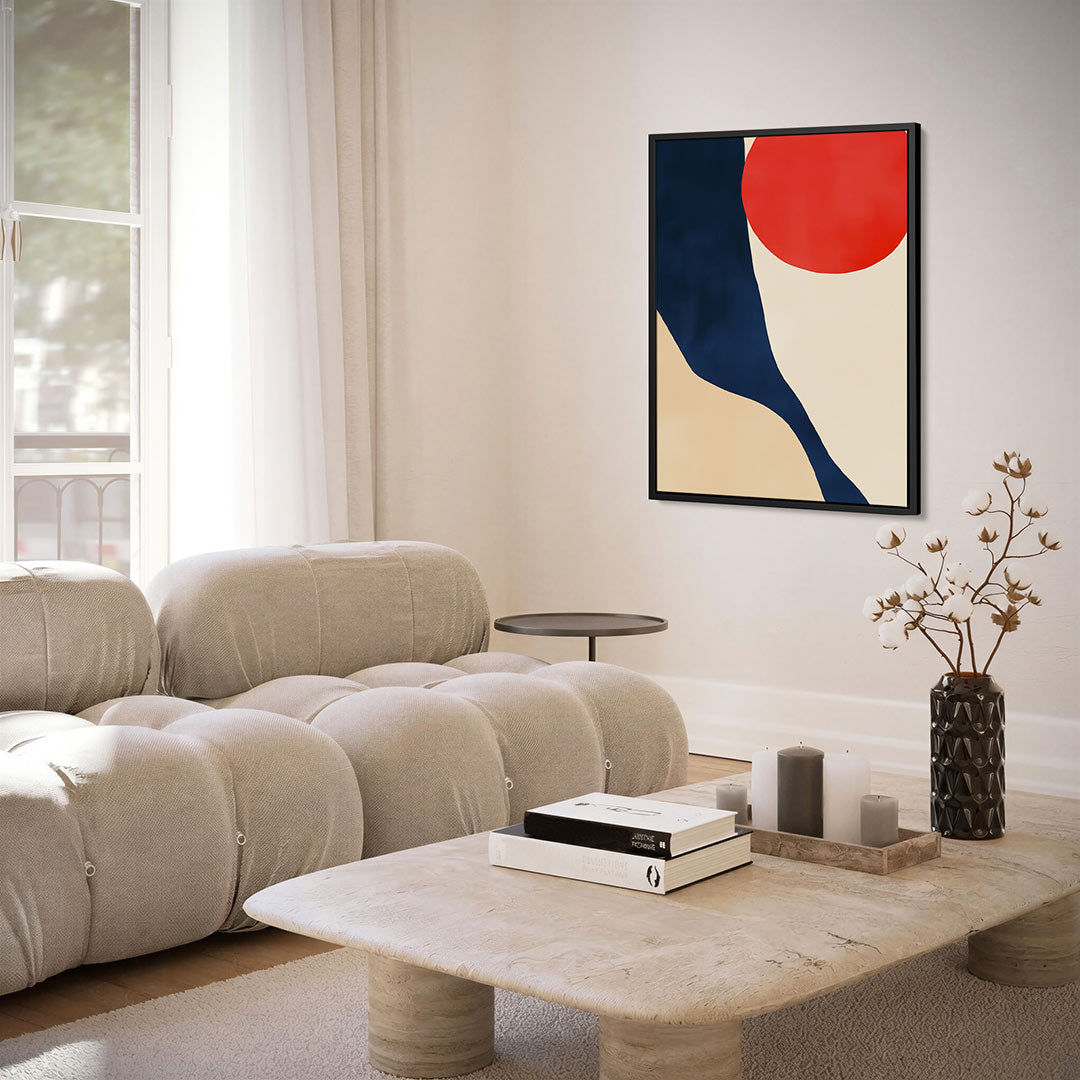 Vloeiende vormen compositie Kunstwerk
