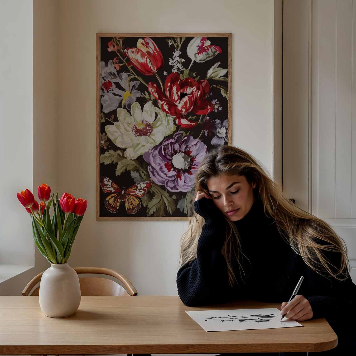 Betoverende Bloemenpracht Poster-WallArtistic