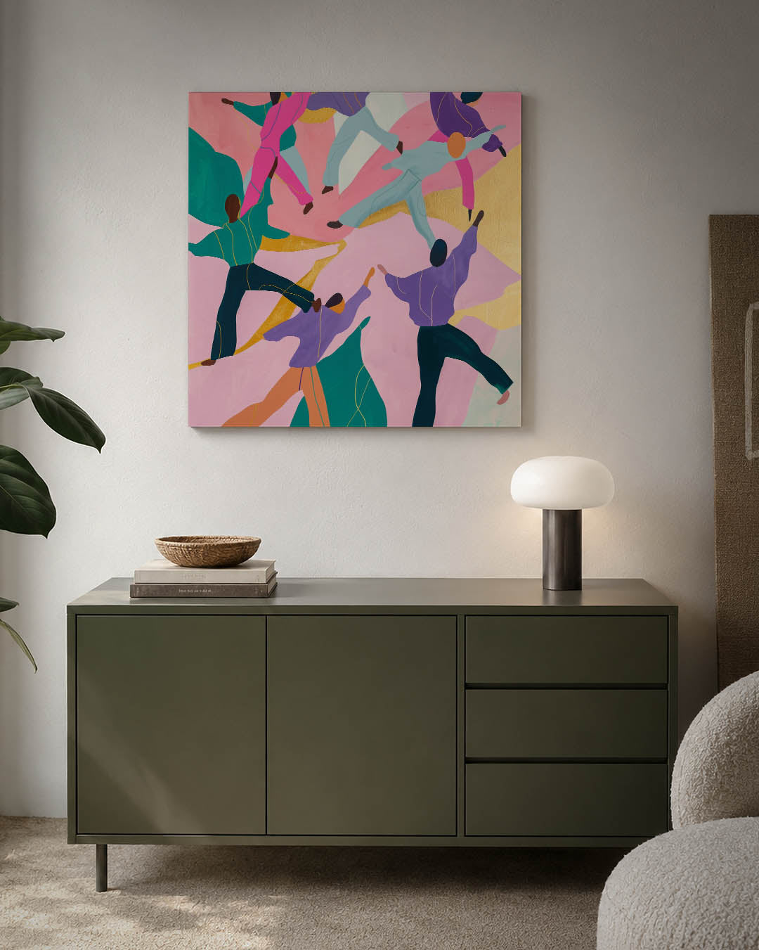 Dansende figuren Kunstwerk