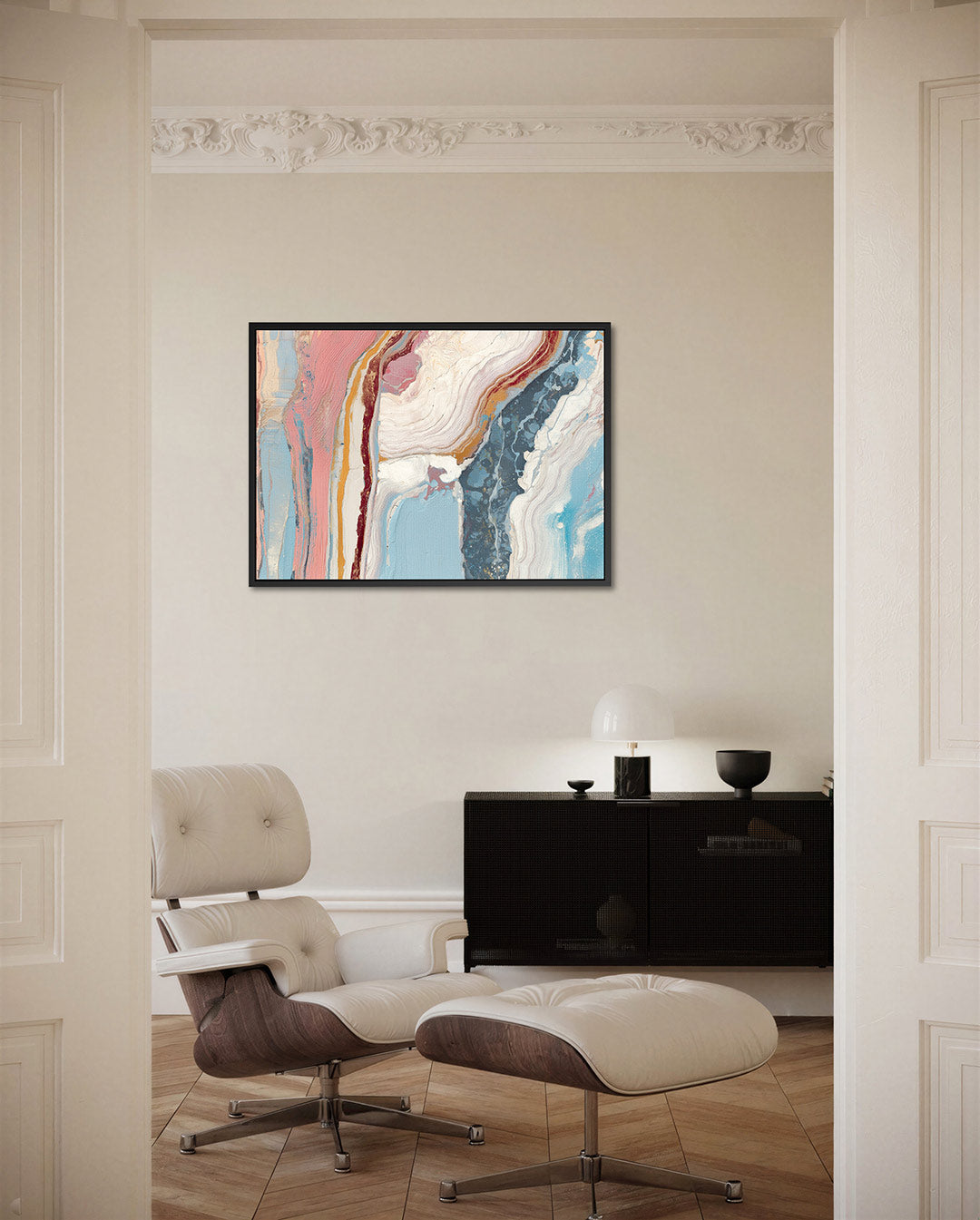 Organische kleurenstroom Kunstwerk