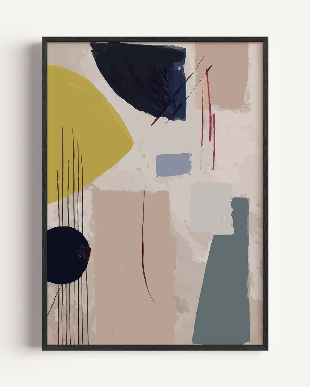 Moderne Abstracte Compositie Poster-WallArtistic