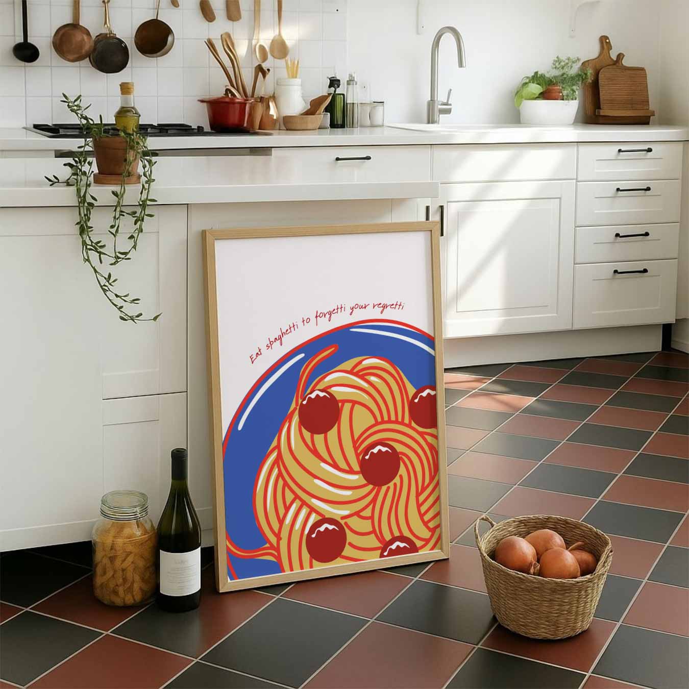Spaghetti Regretti Poster-WallArtistic
