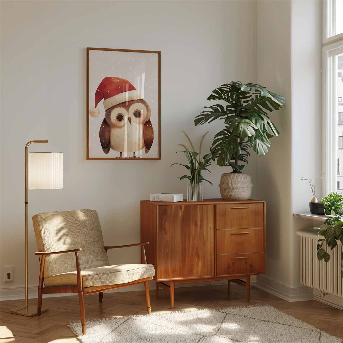 Winterse Uilenposter-WallArtistic