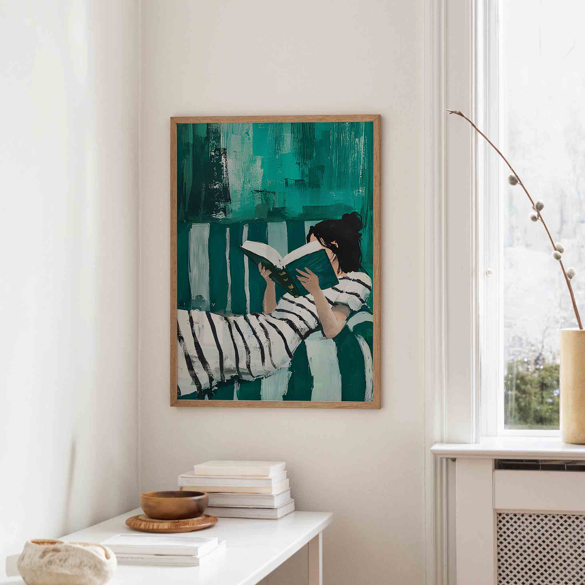 Lezende vrouw Poster