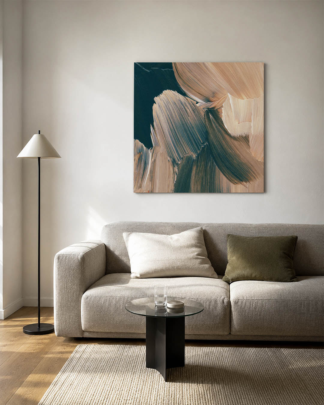 Organische borstelstreken Kunstwerk