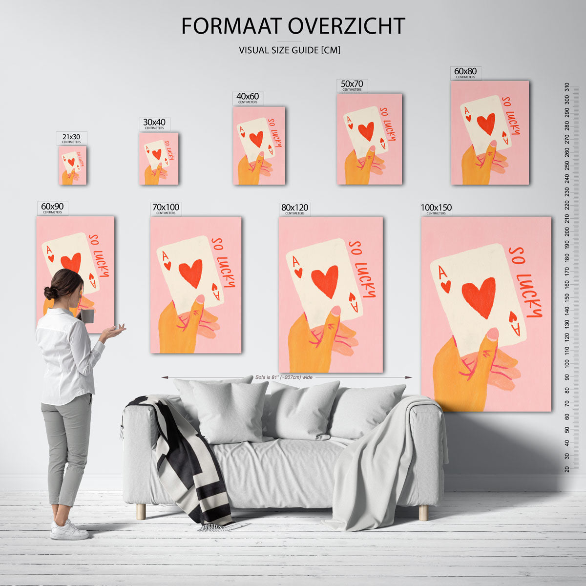 Kaart met hart Poster