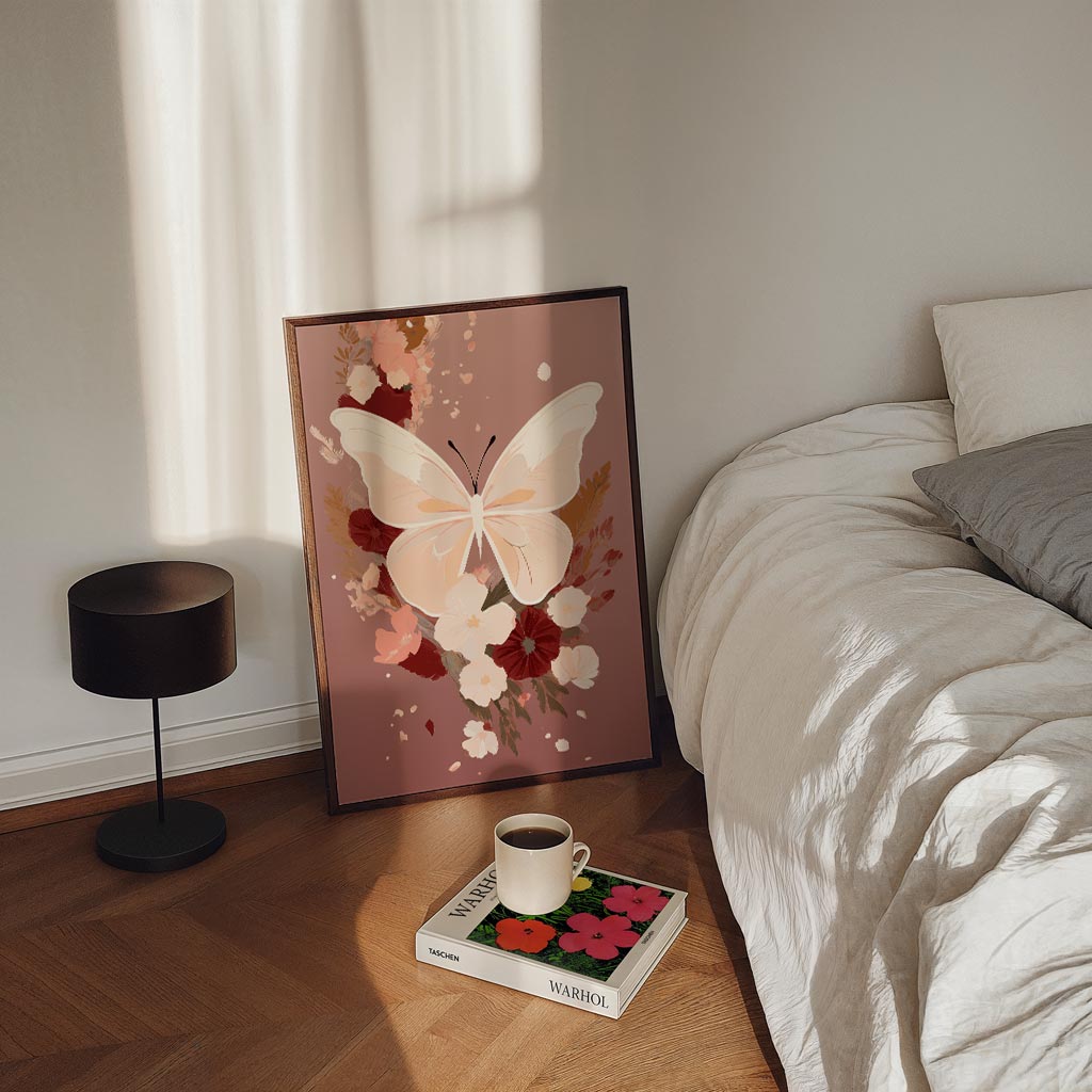 Vlinder & Bloem Bloemenpracht Poster-WallArtistic