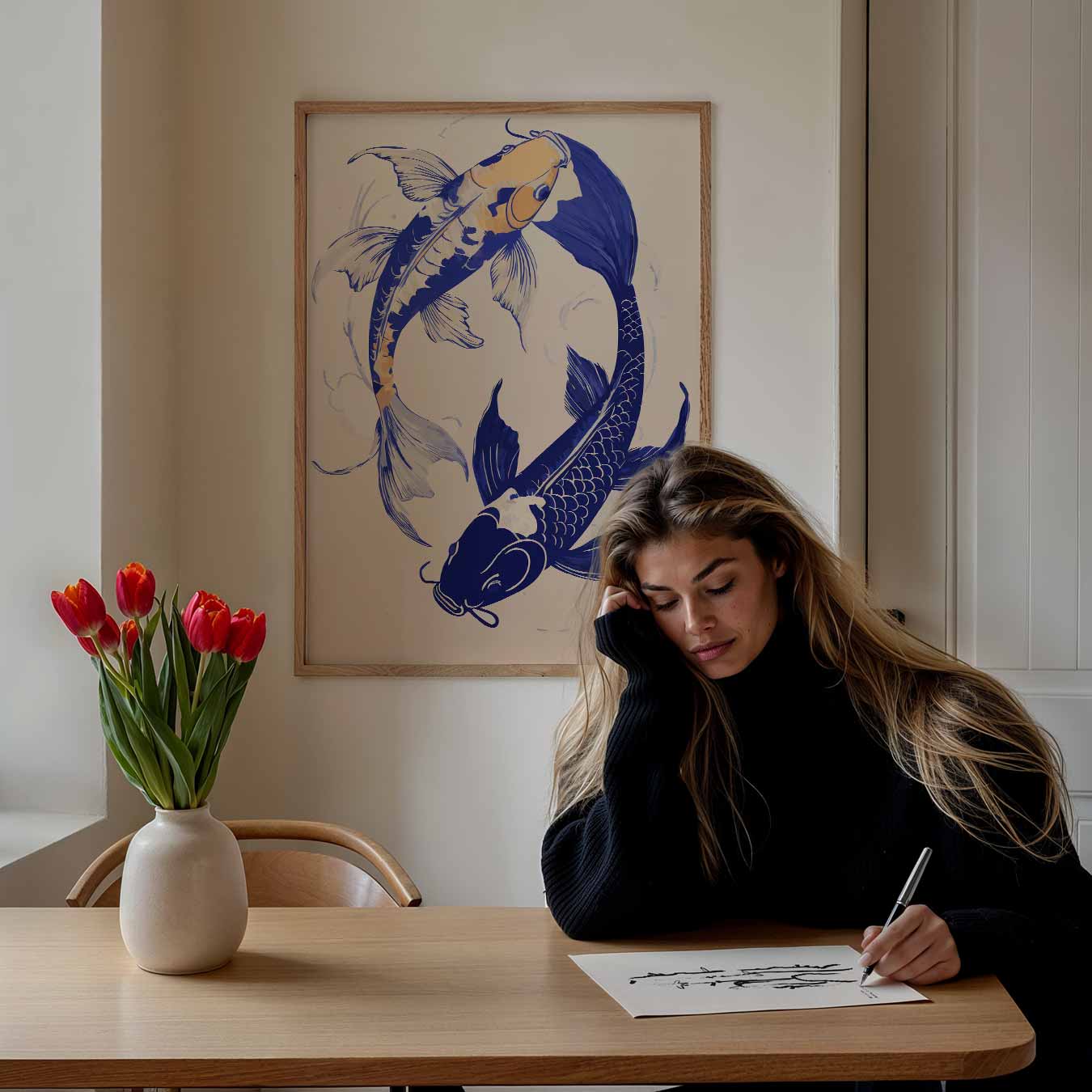 Elegante Koi Karper Poster-WallArtistic